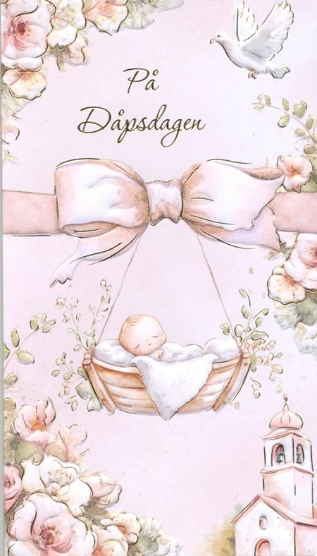 "På Dåpsdagen" Jente, dobbelt kort EAN7330324100005