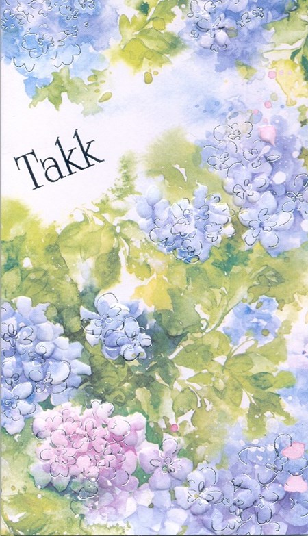 "Takk" blomster, dobbelt kort