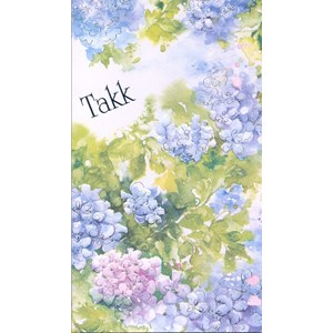 "Takk" blomster, dobbelt kort