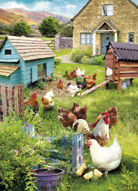 "Hens & Chicks" Dobbelt kort