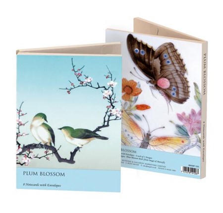 "Plum Blossom and Butterfly" Rectangle Notecards 8/8