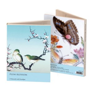 "Plum Blossom and Butterfly" Rectangle Notecards 8/8