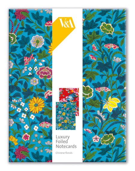 "Chinese Florals" Luxury Notecards (16/16), 2 assortert