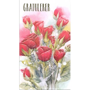 "Gratulerer" Dobbelt preget kort EAN 7330324100005