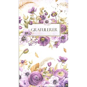 "Gratulerer" Dobbelt preget kort EAN 7330324100005