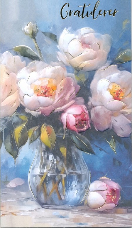 "Gratulerer" Dobbelt preget kort EAN 7330324100005