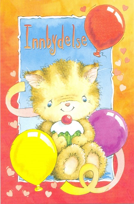 Innbydelse, Katt, pk. a 5 stk.