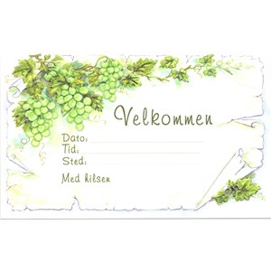 Innbydelse, Velkommen, pk. a 6 stk.