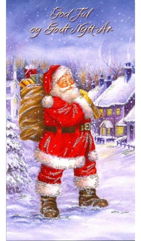 Doble kort,  Julenisse med sekk