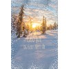 Julekort "Vinterlandskap" firmakort m/innvendig tekst