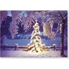 "Illuminated Tree", Julekort m/engelsk tekst