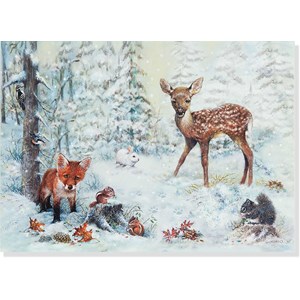 "Snowy Forest" Julekort, eng. tekst 20 kort