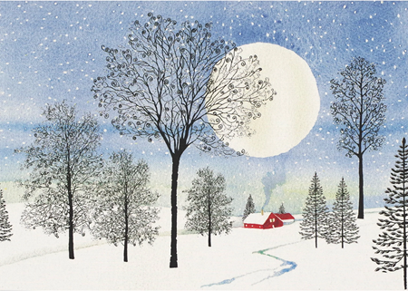 "Moonlit Cottage" Deluxe Boxed Christmas Cards 20/21
