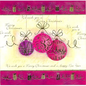 "Tree & Baubles", 12 Luxury Christmas Cards