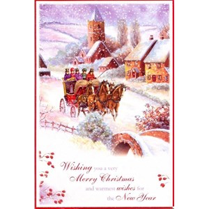 "Horse & Cart", 8 Luxury Christmas Card, 2 a