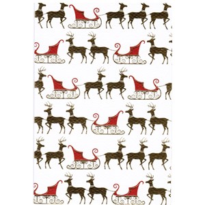 Julekort "Christmas Sledges", 10/10+10, 11,5 x 17 cm