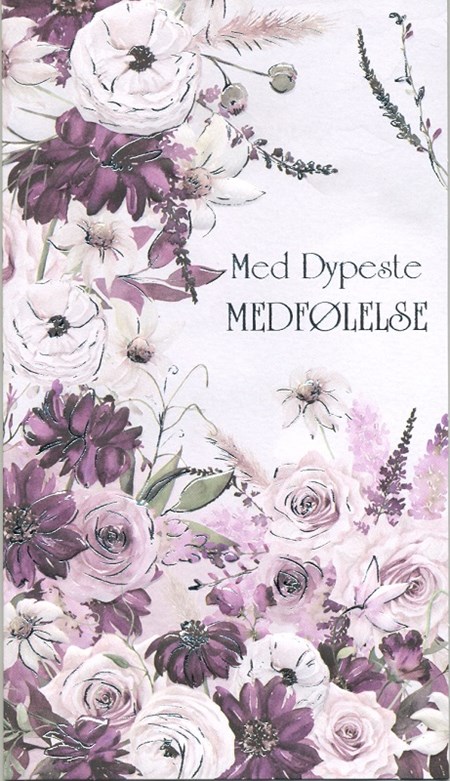 Kondolansekort "Med dypeste medfølelse"