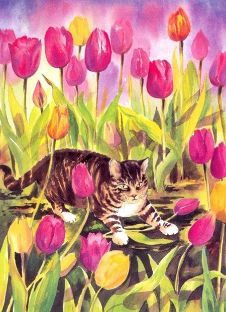 "Booley in the Tulips", Mariana-Art