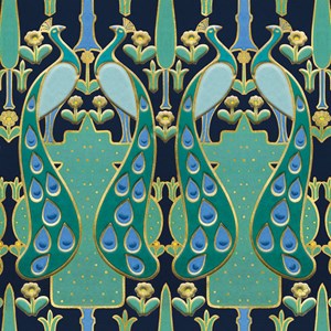 V&A Luxury Format "Peacock Garden", dobbelt kvadratisk kort