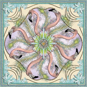 Matthew Williamson "DNA Flamingos" dbl. kvadratiske kort