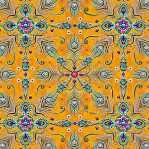 Matthew Williamson "Peacock Tile" dbl. kvadratiske kort