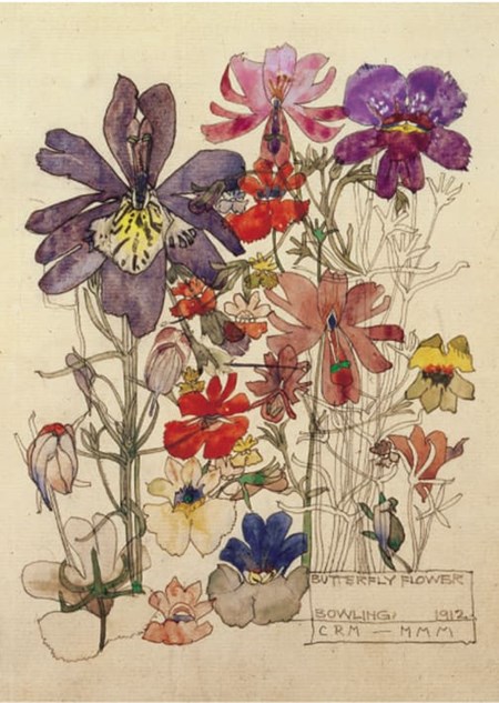 Classics "Mackintosh - Butterfly Flower" dobbelt kort