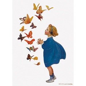 Classics "Jessie Willcox Smith - Butterflies" dobbelt kort