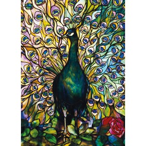 Classics "Tiffany Studio - Peacock" dobbelt kort