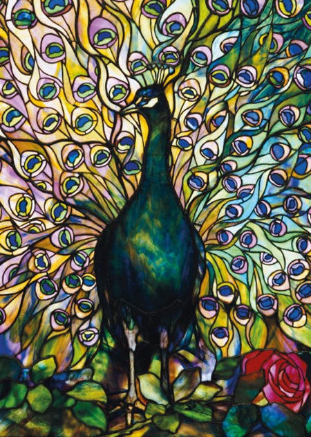 Classics "Tiffany Studio - Peacock" dobbelt kort