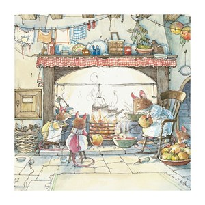 Brambly Hedge "Kitchen at Crabapple Cottage" Dblt kvad. kort
