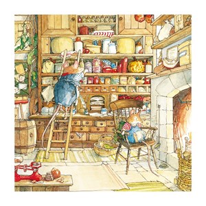 Brambly Hedge "Inside the Store Stump" Dblt kvadratisk kort