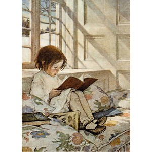 "Girl Reading Smith" Classics Rectangle  Kunst-kort