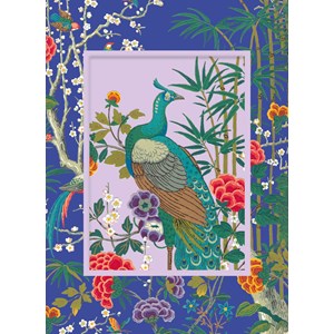 "Proud Peacock" Dobbelt kunstkort