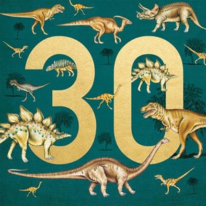 Natural History Museum "Dinosaurs 30" Kvadratisk kort