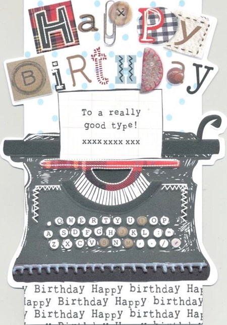 "Typewriter", Sew & Sew Card
