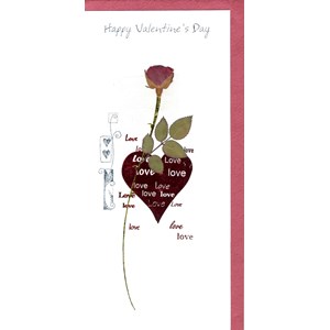 Real Flowers, "Happy Valentine's Day", Handmade Cards