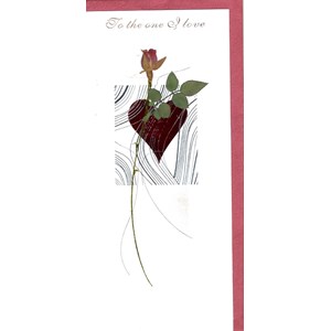 Real Flowers, "To the one I Love", Handmade Card