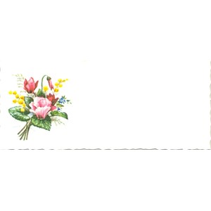 Visittkort, Glasskort med blomster, pk.a 10 stk.