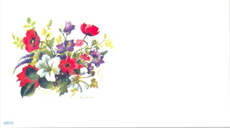 Visittkort, Blomster, pk. a 8 stk.