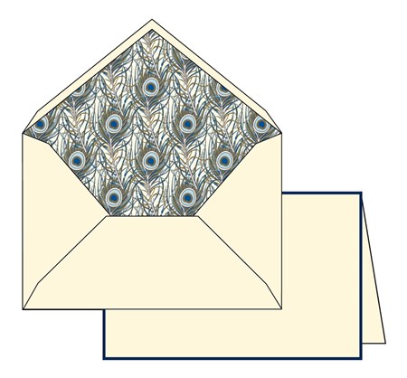 Kortpakke "Peacock" 10/10, 8,5 x 13 cm