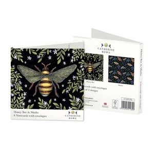 "Catherine Rowe - Honey Bee & Moths" Notecards 8/8