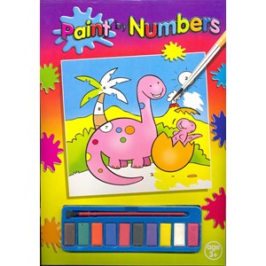 Malebok m/maleskrin "Paint by Numbers", 2 assortert