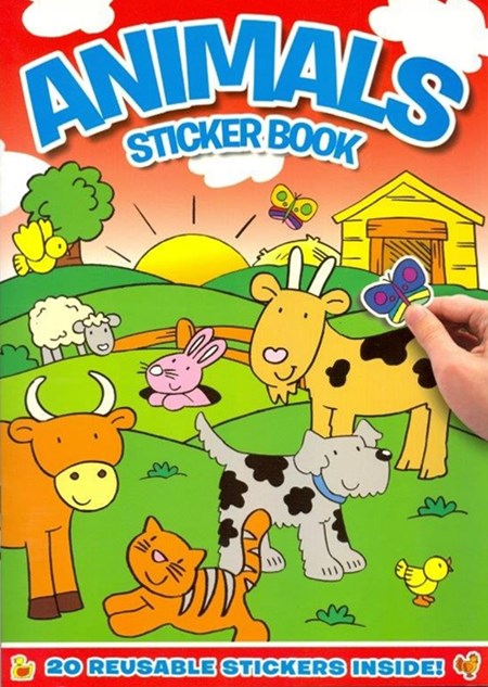 Malebok "Animals Sticker Book", 2 ass