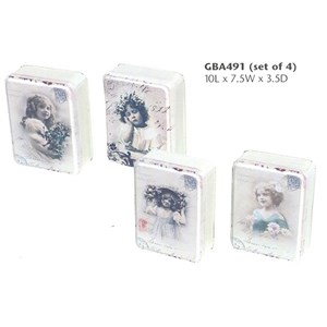 "Vintage Tins" 4 assorterte