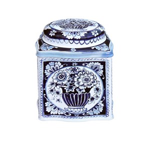 "Blue & White"  Dome Lid Caddy