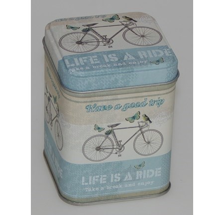 "Bicycle" Kvadratisk mettall-boks