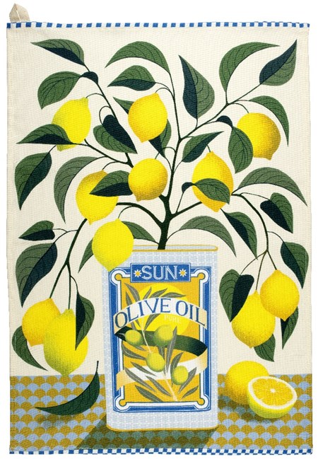"Printer Johnson - Lemon Tree" Tea Towel