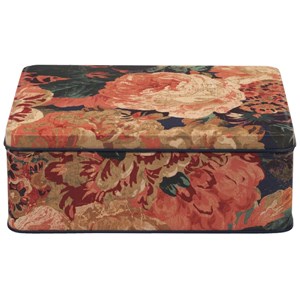 "Sanderson - Very Rose & Peony" Deep Rectangular Tin