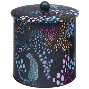 "Sara Miller - Midnight Leopard" Biscuit Barrel
