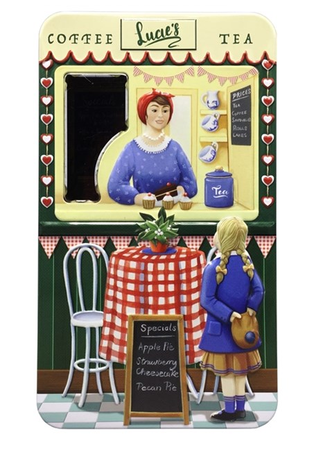 "Kiosk Coffee & Tea - Lucie's" Metallboks